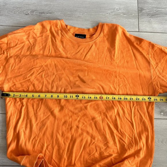 AKIRE Sport by Erika Orange Oversized Crewneck Sweatshirt Women Small S - Picture 7 of 8
